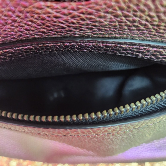 Coach Purple Hologram Pebbled Leather Taylor Tote Bag - Picture 8 of 12